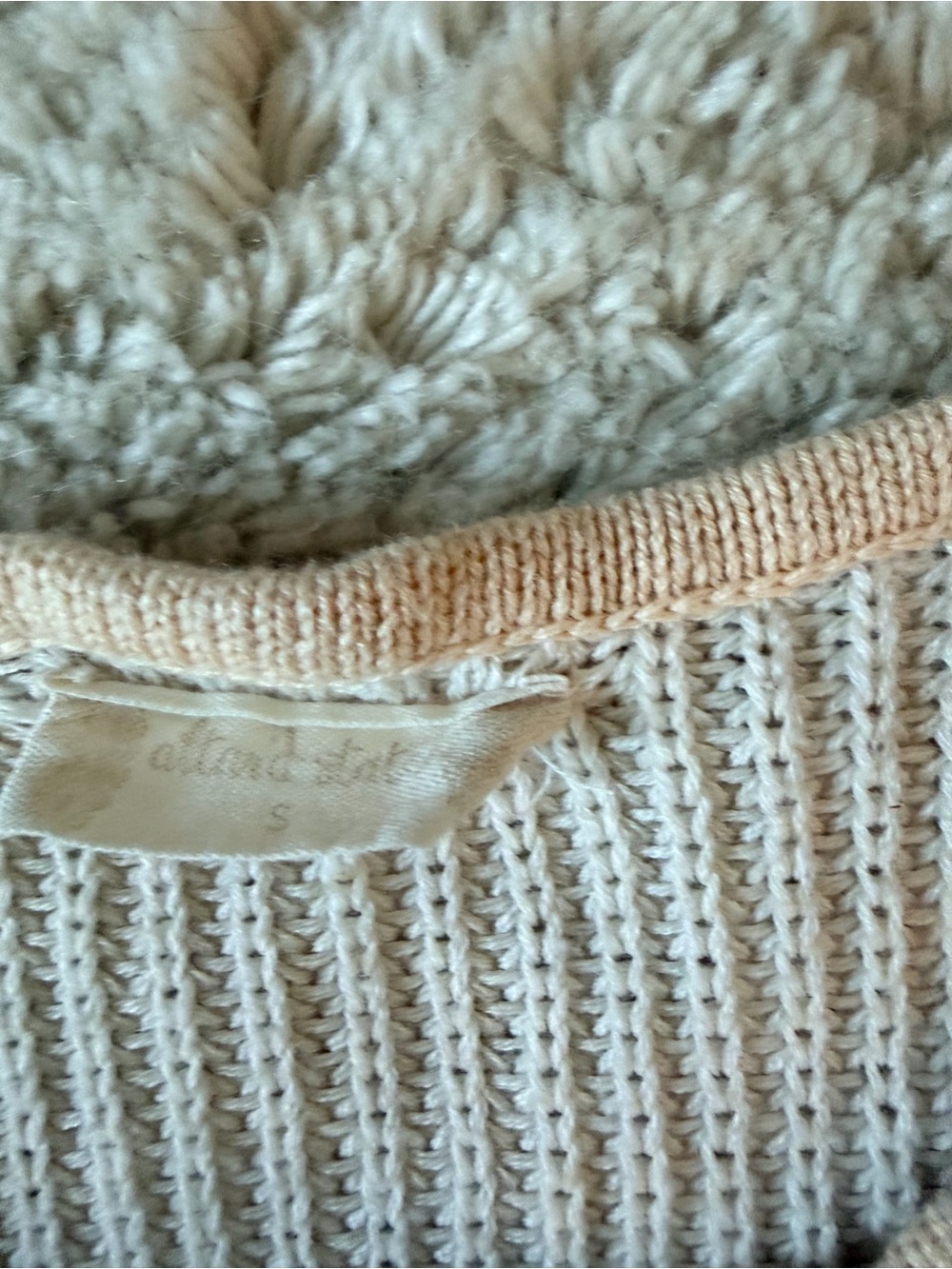 Cream Knit Striped Sleeveless Sweater Vest - Picture 3 of 3